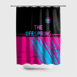 Штора 3D для ванной The Offspring - neon gradient: символ сверху