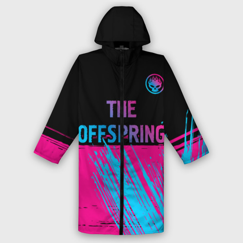 Женский дождевик 3D The Offspring - neon gradient: символ сверху, цвет белый