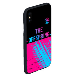 Чехол для iPhone XS Max матовый The Offspring - neon gradient: символ сверху - фото 2