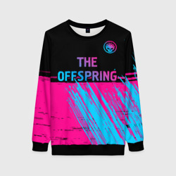 Женский свитшот 3D The Offspring - neon gradient: символ сверху