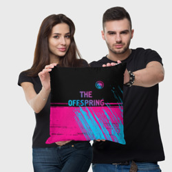 Подушка 3D The Offspring - neon gradient: символ сверху - фото 2