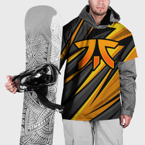 Накидка на куртку 3D Fnatic - киберспорт желтый, цвет 3D печать