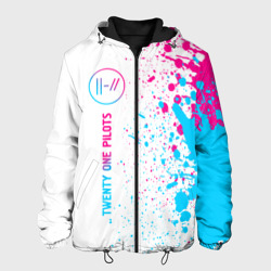 Мужская куртка 3D Twenty One Pilots neon gradient style: по-вертикали