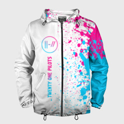 Мужская ветровка 3D Twenty One Pilots neon gradient style: по-вертикали