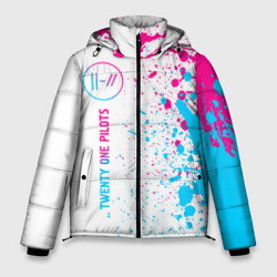 Мужская зимняя куртка 3D Twenty One Pilots neon gradient style: по-вертикали