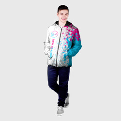 Мужская куртка 3D Twenty One Pilots neon gradient style: по-вертикали - фото 2