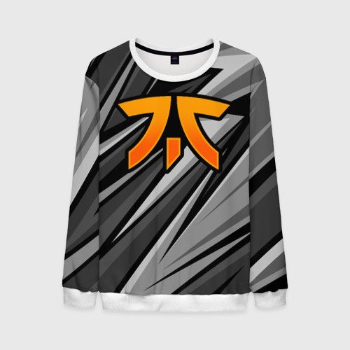 Мужской свитшот 3D Fnatic - монохромная, цвет белый