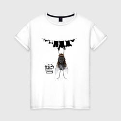 Муха прачка – Женская футболка хлопок с принтом купить со скидкой в -20%