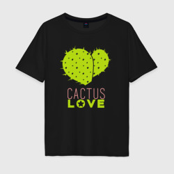 Мужская футболка хлопок Oversize Cactus love