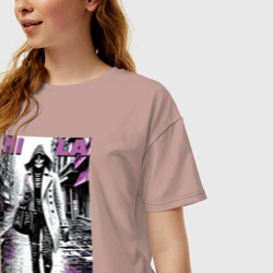 Женская футболка хлопок Oversize Milano - skeleton fashionista - фото 2