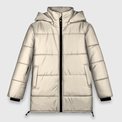 Женская зимняя куртка Oversize Однотонный бежевый без рисунка