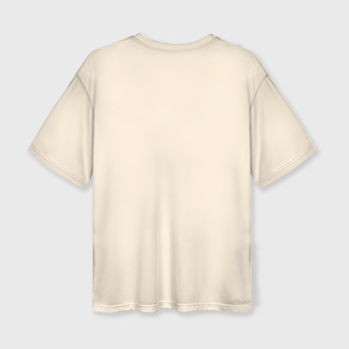 Женская футболка oversize 3D Однотонный бежевый без рисунка, цвет 3D печать - фото 2