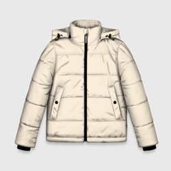 Зимняя куртка для мальчиков 3D Однотонный бежевый без рисунка
