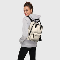 Женский рюкзак 3D Однотонный бежевый без рисунка - фото 2
