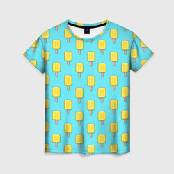Женская футболка 3D Желтые эскимо