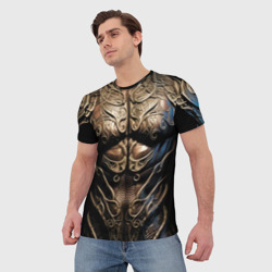 Мужская футболка 3D Воин - доспехи будущего - фото 2
