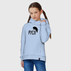 Детское худи Oversize хлопок Руся и медведь - фото 2