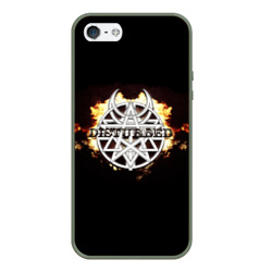 Чехол для iPhone 5/5S матовый Disturbed fire