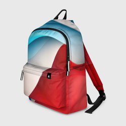 Рюкзак 3D Белые синие и красные волны