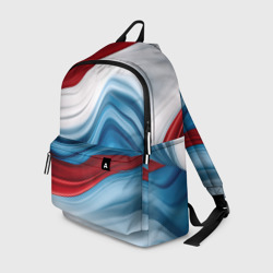 Рюкзак 3D Белые синие красные волны