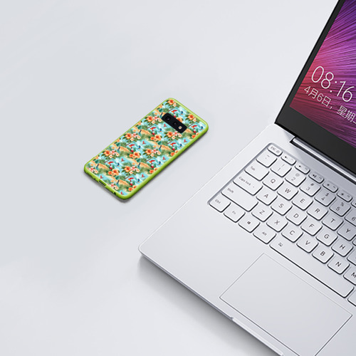 Чехол для Samsung S10E с принтом Цветочный гавайский паттерн, фото #5