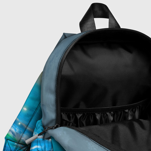 Детский рюкзак 3D с принтом Солнечная дорожка на морских волнах, фото #4