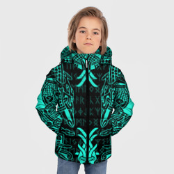 Зимняя куртка для мальчиков 3D Руны викингов и Скандинавские татуировки - фото 2