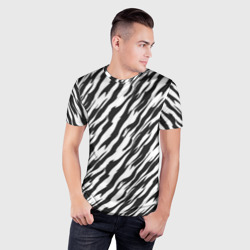 Мужская футболка 3D Slim Полосатая шкура зебры - фото 2