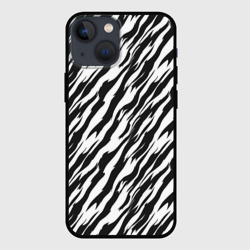 Чехол для iPhone 13 mini Полосатая шкура зебры