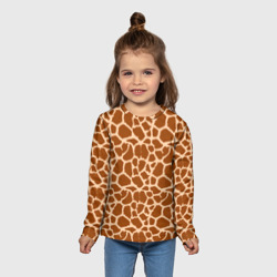 Детский лонгслив 3D Шкура Жирафа - Giraffe - фото 2