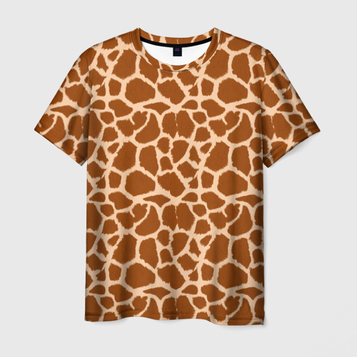 Мужская футболка 3D Шкура Жирафа - Giraffe, цвет 3D печать