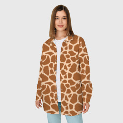 Женская рубашка oversize 3D Шкура Жирафа - Giraffe - фото 2