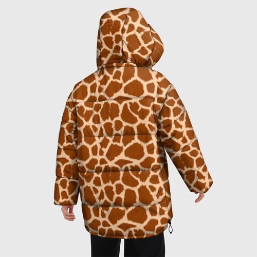 Женская зимняя куртка Oversize Шкура Жирафа - Giraffe, цвет красный - фото 4