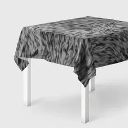 Скатерть 3D Густой серый мех