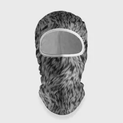 Балаклава 3D Густой серый мех