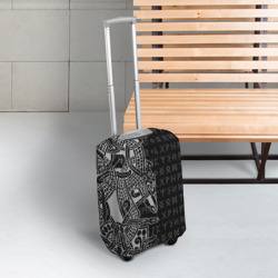 Чехол для чемодана 3D Скандинавские руны и татуровка викингов - фото 2