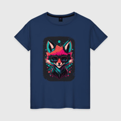 Женская футболка хлопок Playful fox