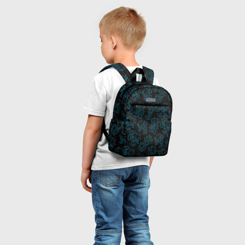 Детский рюкзак 3D с принтом Соник паттерн, фото на моделе #1