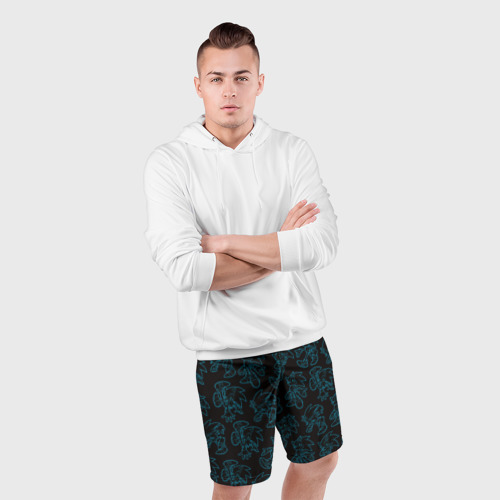 Мужские шорты спортивные с принтом Соник паттерн, фото #4