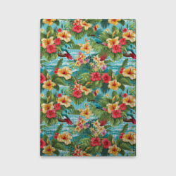 Обложка для автодокументов Летние гавайские цветочки