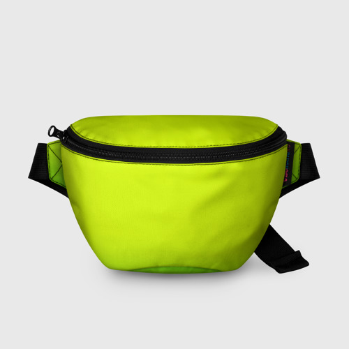 Поясная сумка 3D с принтом Сочный лимон градиент, вид спереди #2