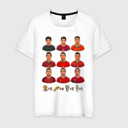 Мужская футболка хлопок Эволюция Криштиану Роналду Португалия