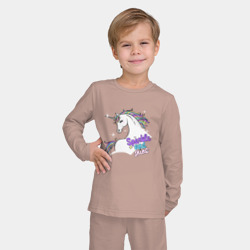 Детская пижама с лонгсливом хлопок Милашка единорожка - фото 2