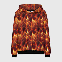 Мужская толстовка 3D Огненная мозаичная текстура
