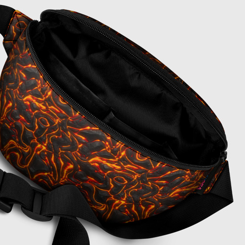Поясная сумка 3D с принтом Огненная лава, фото #6