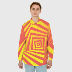 Мужская рубашка oversize 3D Оптическая иллюзия вглубь - фото 2