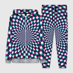 Женский костюм 3D Оптическая иллюзия глитч