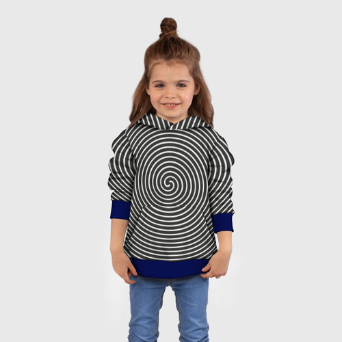Детская толстовка 3D с принтом Оптическая иллюзия спираль, вид сбоку #3