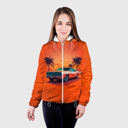 Женская куртка 3D Ретро автомобиль - фото 2