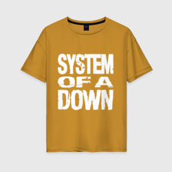 Женская футболка хлопок Oversize SoD - System of a Down